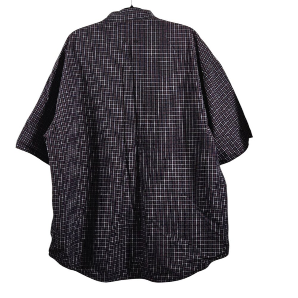 Balenciaga 39 Boxy Short Sleeve Shirt Button Up Oversized Plaid - Picture 4 of 9